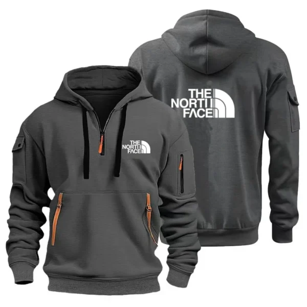 Fashionable spring and autumn 2024 new European size hoodie men's multi-pocket zipper loose casual pullover sweatshirt hoode - Image 4