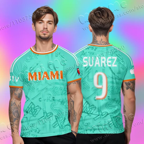 2025 Miami Ai Messi No.10 Football Fan Jersey Kids Adult Summer Sports Soccer Training Childrens Tops Round Neck Sweatshirt - Image 2
