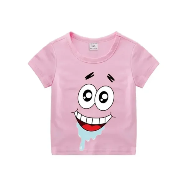 New SpongeBob T-shirt Kids Sweatshirt Kids Short Sleeve Boys Girls Clothing Summer Short sleeve ages 3-12 - Image 6