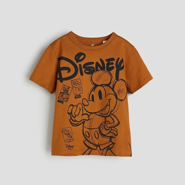 Printed Cartoon Mickey T-shirt Summer Clothing Loose Fashion Children's Wear Tops Tees Short Sleeved Kids Boy Clothes Tshirts - Image 3