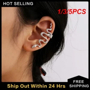 1/3/5PCS 3d Snake European And American Style Statement Accessory Geometric Irregular Accessory Micro-inlaid