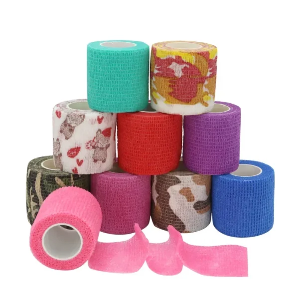 10 Rolls Athletic Wrap Tape Self Adhesive Elastic Bandage Elastoplast Sports Protector Knee Finger Shoulder Tattoo Accessories - Image 5