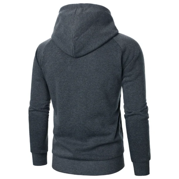 New Fashion Side Hidden Zipper Jackets With Nood Solid Casual Basic Hoodies Men Slim Fit Hooded Sports Sweatshirt Autumn Outwear - Image 3