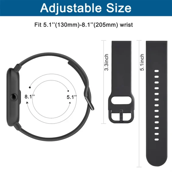 Silicone Watch band For Amazfit GTS 4/3/2e Mini/GTR 4/3/Pro/2/2e/stratos 3/2 Sport Bracelet Amazfit bip-U-S-lite 20mm/22mm strap - Image 5