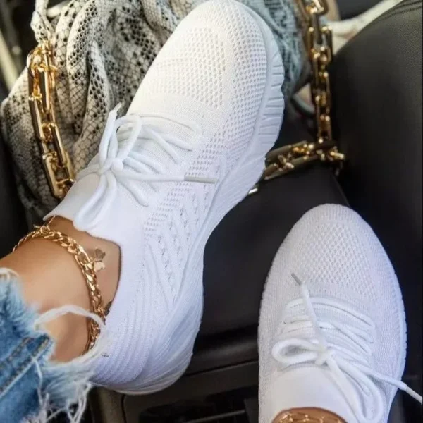 Red Casual Sports Shoes for Women Comfort Mesh Tennis Shoes Light Sneakers Women 2025 New Plus Size 43 Student Vulcanized Shoe - Image 4
