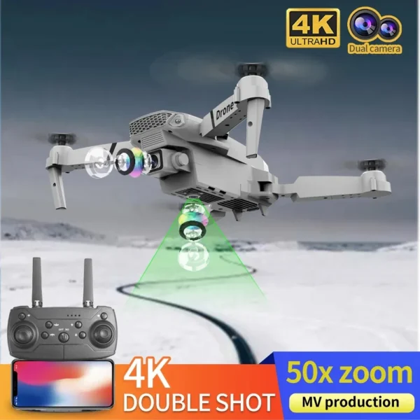 Professional E88 Drone 4K Wide-Angle HD 1080P Camera WiFi FPV Height Hold Foldable RC Drone Quadrotor Helicopter