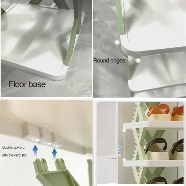 Detachable Shoe Racks Space-Saving Stackable Plastic Shoes Shelf Multi-Layer Assembled Shoes Racks Household Shoe Rack Organizer - Image 6