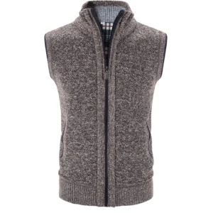 Autumn Winter Sweater Vest Men Thick Warm Sleeveless Cardigan Coat Knitted Vest Outerwear Zipper Sleevel Sweater Jacket Men Vest