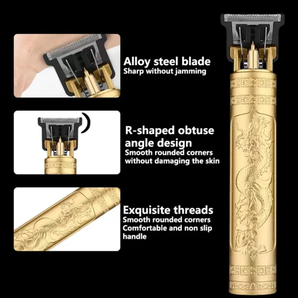 2024 New Vintage T9 Hair Cutting Machine Men's Electric Shaver - Image 5
