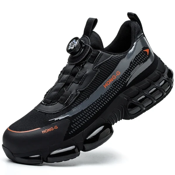 Rotating Button Men Safety Shoes Protective Sneakers Steel Toe Cap Anti-Splash Work Shoes Fashion Indestructible Boots Security - Image 2