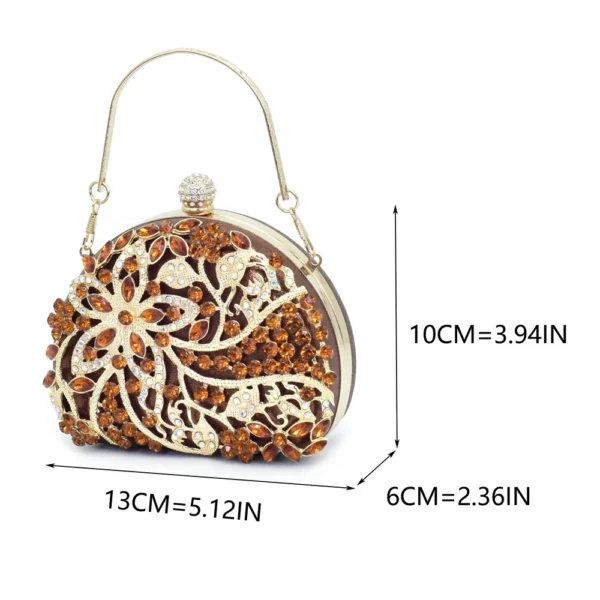 African Women Shoes and Bag Set Full Crystal Pumps for Wedding Party Elegant Heeled Shoes for Women Shoe and Bag Party Italy Set - Image 2