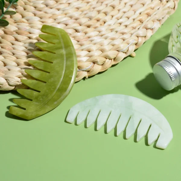 Face Slimmer Gouache Scraper Massager Natural Jade Stone Guasha Tools Massage Comb Body Acupuncture Stick Beauty Health Tool - Image 5