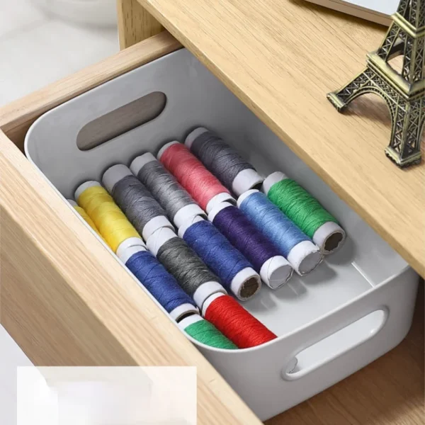 Sundry storage basket student desktop snack storage box plastic cosmetic storage box household kitchen sorting box makeup box - Image 6