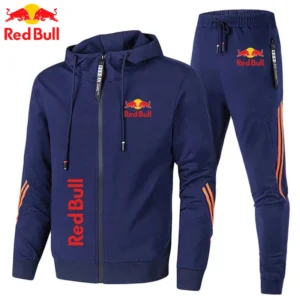 Spring 2025 Red Bull Logo Men's Hoodie Set 2-Piece New Red Bull Printed Jacket Men's Fashion Simple Hoodie Stormtrooper Coat Red