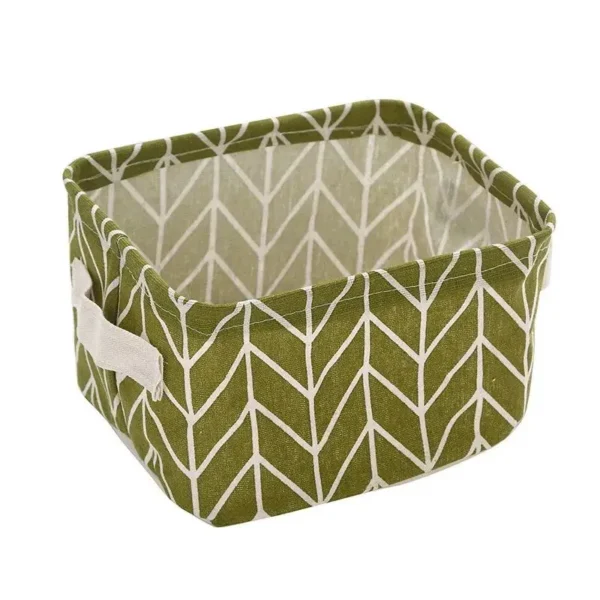 Linen Desktop Storage Basket Sundries Toy Storage Box Laundry Basket Underwear Cosmetic Organizer Office Stationery Organizer - Image 6