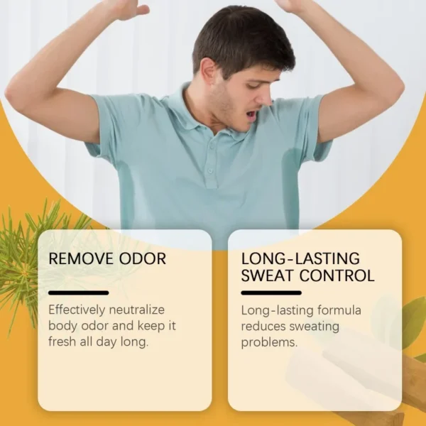 Deodorizer Stick 24h Refreshing Underarm Natural Fragrance Daily Portable Armpit Protection Deodorant Stick for Women Man Sports - Image 2