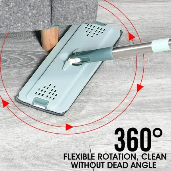 Scratch free mop, hand washable flat mop, household wooden floor mop, mop, lazy flat mop, rotating mop bucket - Image 2