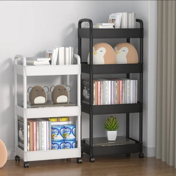 Multi-Layer Trolley Rack Trolley Organizer Mobile Bathroom Bathroom Storage Household Kitchen Multifunctional Cart with Wheels - Image 6