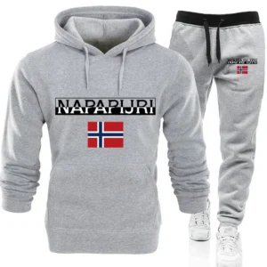 2025 men's fashionable and atmospheric high-quality sportswear long pants set men's casual style sportswear set