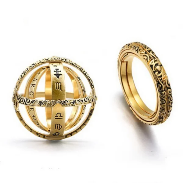 BAECYT 2022 New Fashion Astronomical Ball Rings For Women Men Creative Complex Rotating Cosmic Finger Ring Jewelry - Image 3