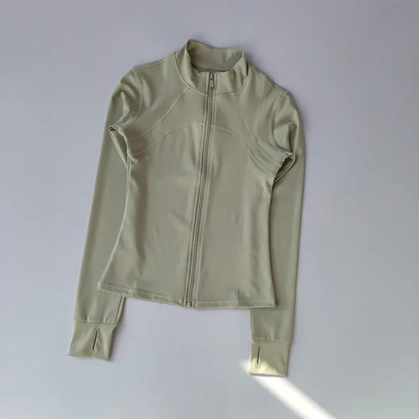 Yoga Suit for Women, High-End Standing Collar Sports Jacket, Running Training Fitness Top - Image 2