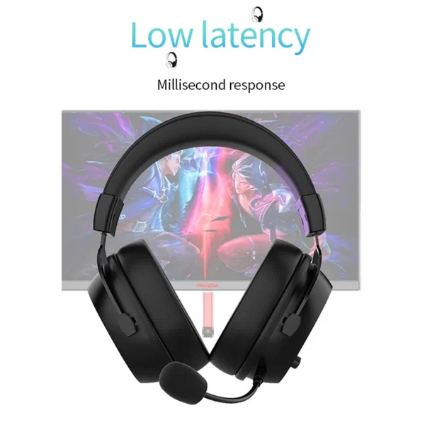 2.4G Wireless Overhead Gaming Headphones – Bluetooth, Noise-Cancelling, White Gaming Headset with Microphone - Image 3