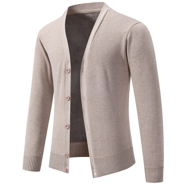2024 Men Sweater Cardigan Business Casual Classic V-neck Solid Color Cardigan Men Sweater Korean Fashion Trend Knitwear Sweater - Image 5