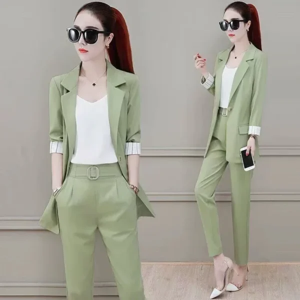 Spring Autumn Popular Women's Suit Set Three Pieces Fashionable Elegant Summer New Arrival Professional Clothing Outerwear - Image 3