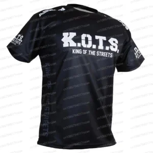 ASKARI Boxing Fitness Short Sleeve T-Shirt for Men, Breathable Mesh Sports Tee