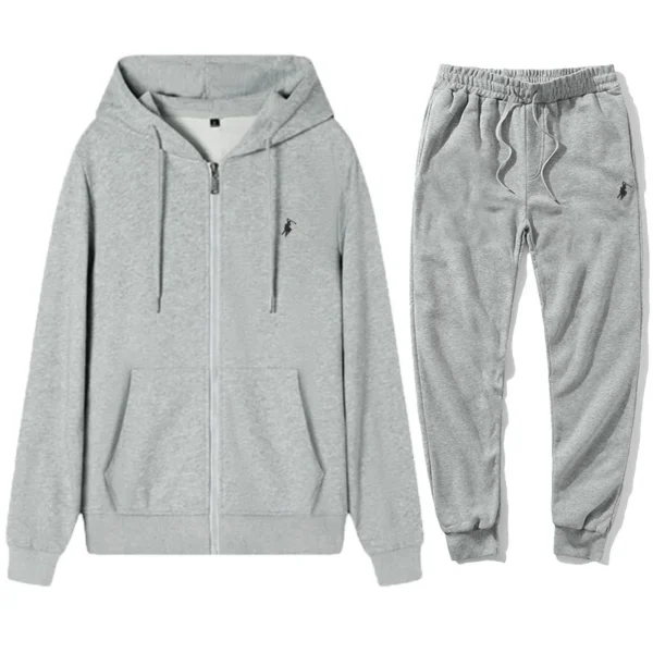 Classic brand men's and women's zipper hoodies and pants sets, pullovers, jackets, sports and velvet long sleeved jackets - Image 2