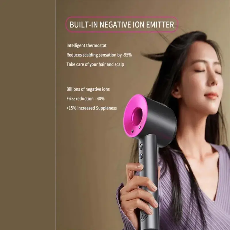 Electric Hair Dryer High Speed Blow Drier Professional Negative Ion Hair Care Hairdryer Noise Reduction Constant Temperature - Image 3