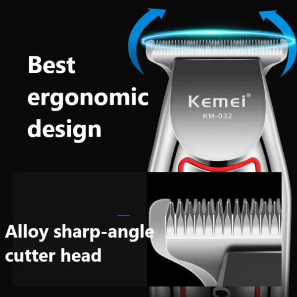 Kemei Professional Hair Trimmer Electric Beard Trimmer For Men Hair Clipper Hair Cutter Machine Haircut Grooming Kit KM-032 - Image 2