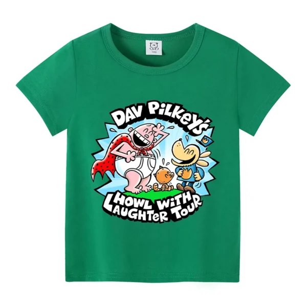 New Dog Man Kids T-shirts Cute Cartoon Figure Graphic T-shirt Kawaii Baby Boys Casuals Short Sleeves Tops 2025 Children clothes - Image 4