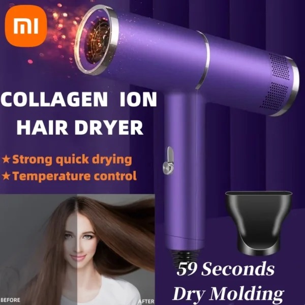 Xiaomi Negative Ionic Hair Dryer Professional High-speed Electricturbine Drier Constant Temperature Quick Drying Hair New 2025 - Image 3