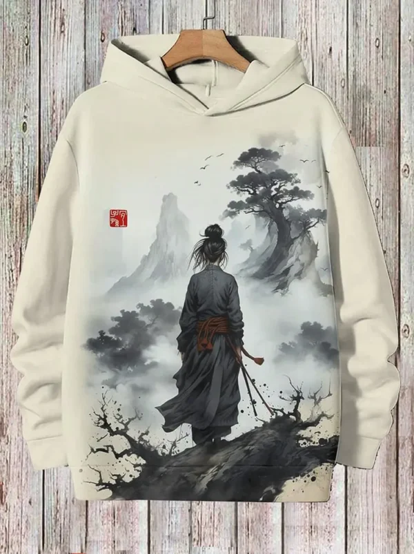 2024 New Autumn and Winter Men's Hoodies Japanese Harajuku Fashion Casual Sports Hoodies Anime Patterns Autumn and Winter - Image 2