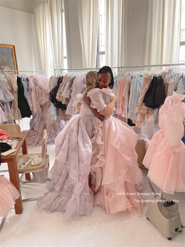 Selkie Long Evening Dresses Princess Prom Dresses Formal Floor Length Ruffles Ruched Prom Gowns Puff Sleeves Graduation Dresses - Image 6