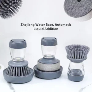 1pc Portable Kitchen Soap Dispensing Dishwashing Tool Brush Easy Use Scrubber Wash Clean Tool Kitchen Cleaning Tool