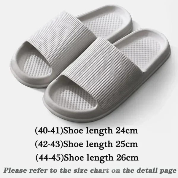 Fashion Men's Women's Sandals Anti-Slip Wear-Resistant EVA Thick Sole Comfortable Home Slippers Bathroom Bath Flip-Flops - Image 6