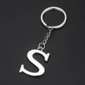S English Letter Key Chains Women Men Initial Alphabet Keychain Fashion Key Accessories Charm Pendant