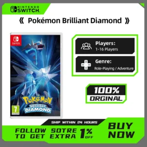 Pokemon Brilliant Diamond – Nintendo Switch Game, Official Physical Game Card, Action RPG Genre