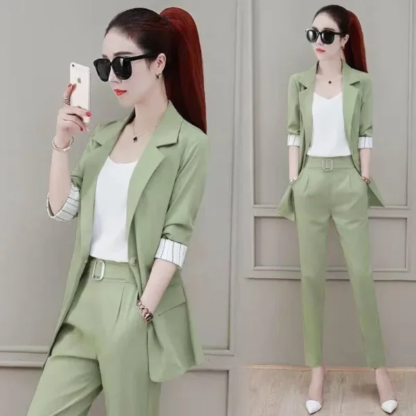 Spring Autumn Popular Women's Suit Set Three Pieces Fashionable Elegant Summer New Arrival Professional Clothing Outerwear