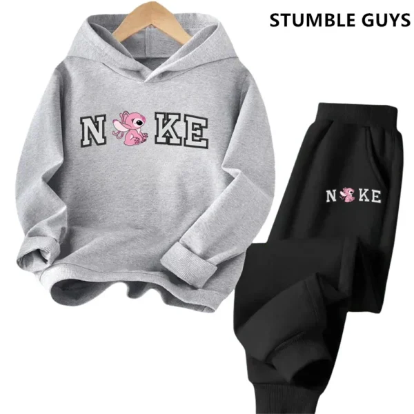 Children's Clothing Stitch Hoodie Set Boys Girls Casual Long-sleeved Sweatshirts Tops2-13 Years Old Kids Casual Trucksuit - Image 5