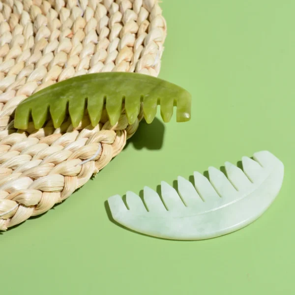 Face Slimmer Gouache Scraper Massager Natural Jade Stone Guasha Tools Massage Comb Body Acupuncture Stick Beauty Health Tool - Image 4