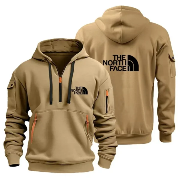 Fashionable spring and autumn 2024 new European size hoodie men's multi-pocket zipper loose casual pullover sweatshirt hoode - Image 6