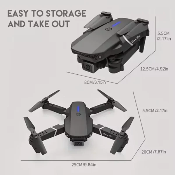 Xiaomi Professional 1080P Drone E88 4K Wide-Angle HD Camera WiFi FPV Height Hold Foldable RC Drone Quadrotor - Image 2