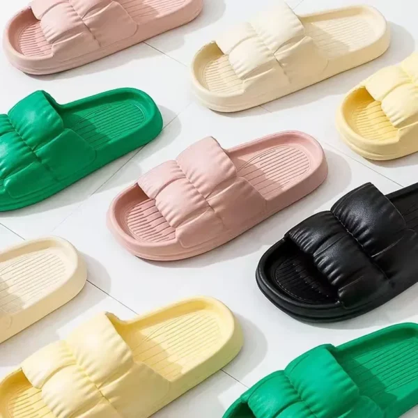 Flower indoor home slippers summer simple anti slip men's and women's lightweight EVA spring cool slippers soft bottom bathroom - Image 6