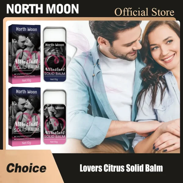 Lovers Citrus Solid Balm Perfume Long Lasting Freshing Floral Scent Daily Dating Attact Unisex Pheromone Perfumes for Men Women