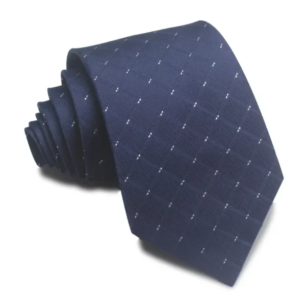 Classic Blue Black Necktie Men Business Formal Wedding Tie 8cm Stripe Plaid Neck Ties Fashion Shirt Dress Accessories - Image 5