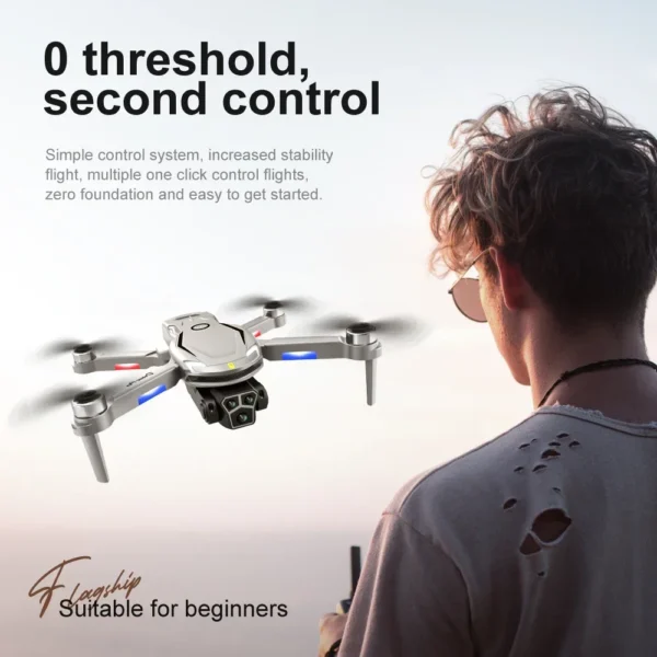 V888 Brushless Drone 8K Professional HD Triple Camera Obstacle Avoidance No GPS Optical Flow Positioning RC Quadcopter Toy - Image 3