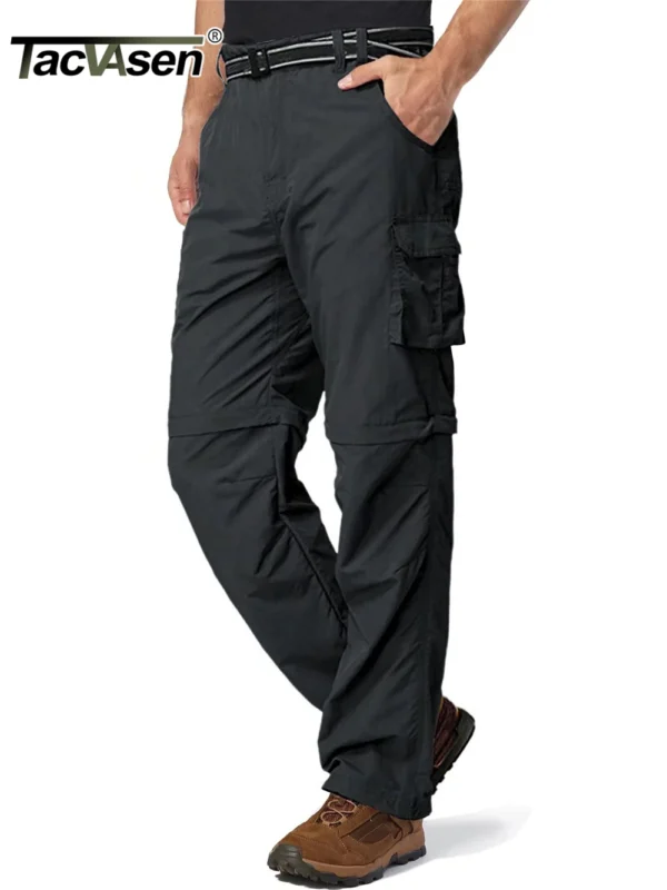 TACVASEN Zip Off Hiking Pants Convertible Shorts Mens Cargo Work Pants Lightweight Breathable Trousers Workwear Outdoor Bottoms - Image 3